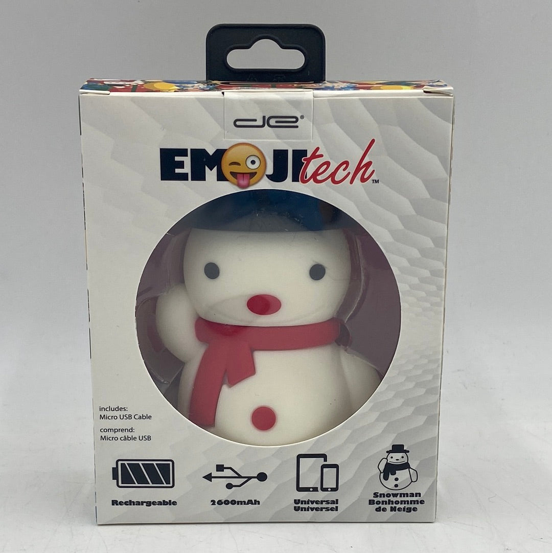 New DeWorld Snowman 2600mAH Portable USB Power Bank Charger DPB6-1012 White