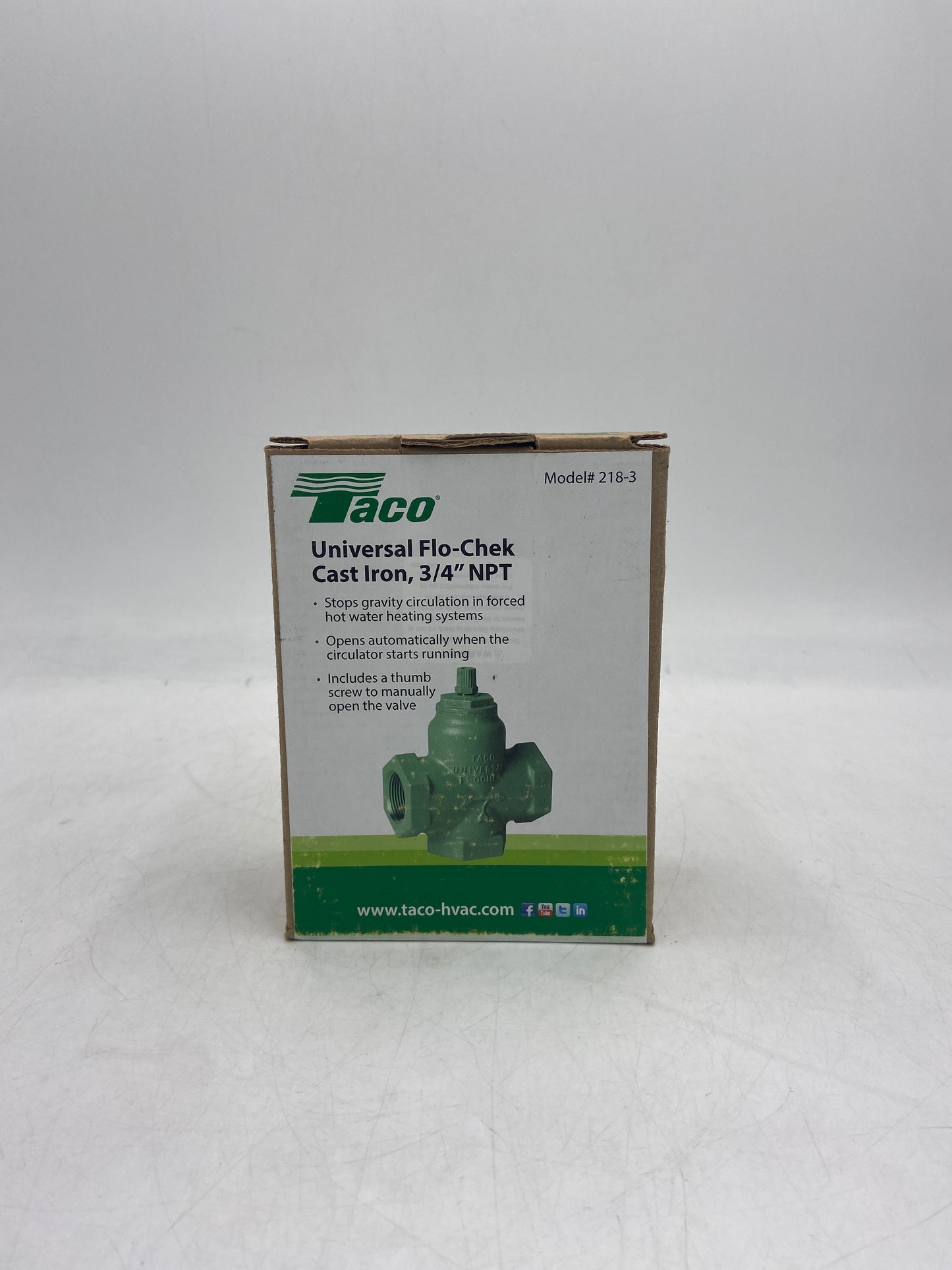 New Taco 3/4" NPT Cast Iron Universal Flo-Check 218-3