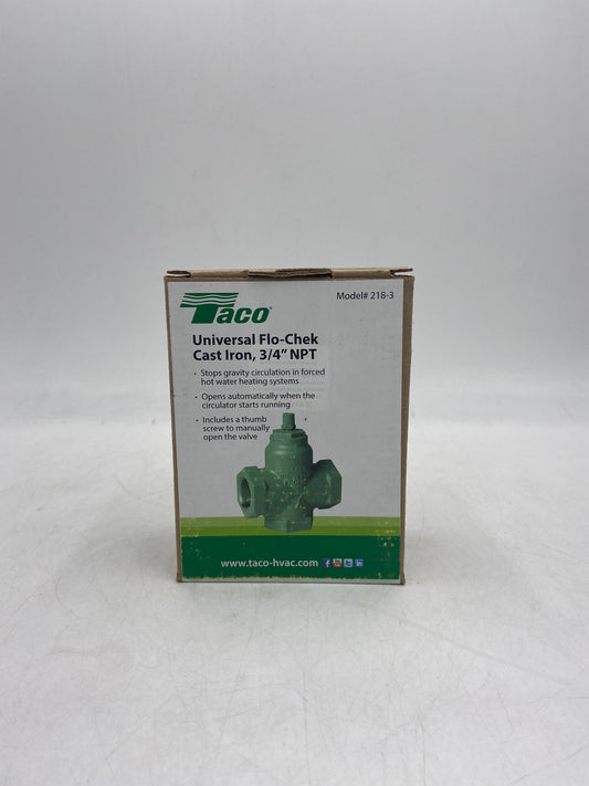 New Taco 3/4" NPT Cast Iron Universal Flo-Check 218-3