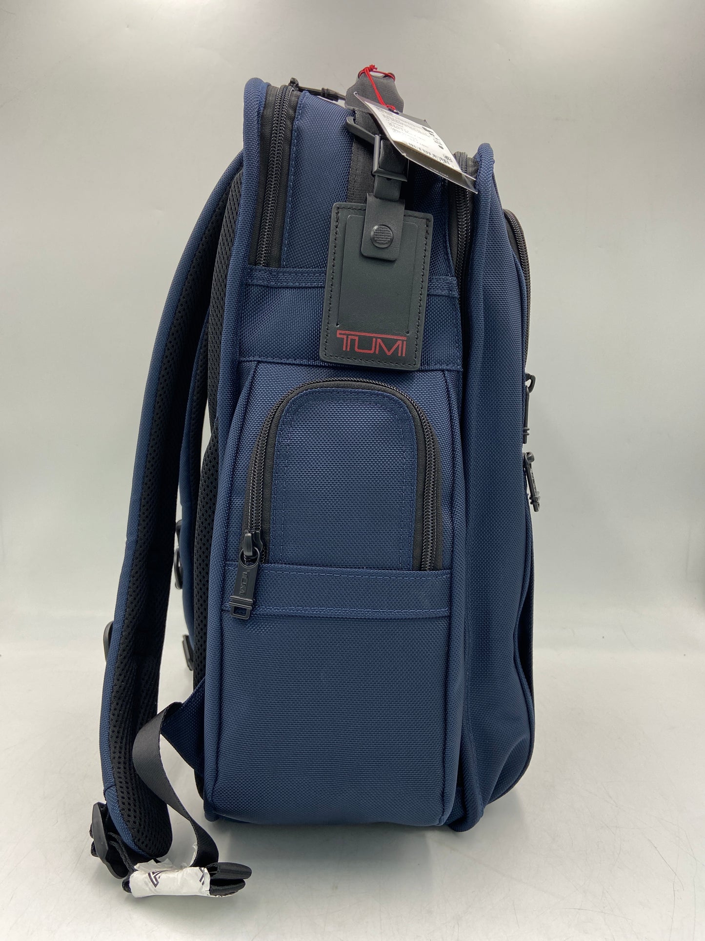 New Tumi 17" Backpack Ballistic Nylon & Leather Navy Backpack 146826-1596