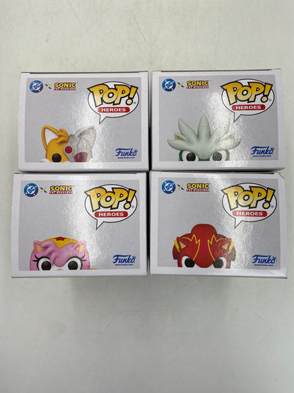 New Funko Pop DC X SONIC Set of 4 Collectible Vinyl Figure