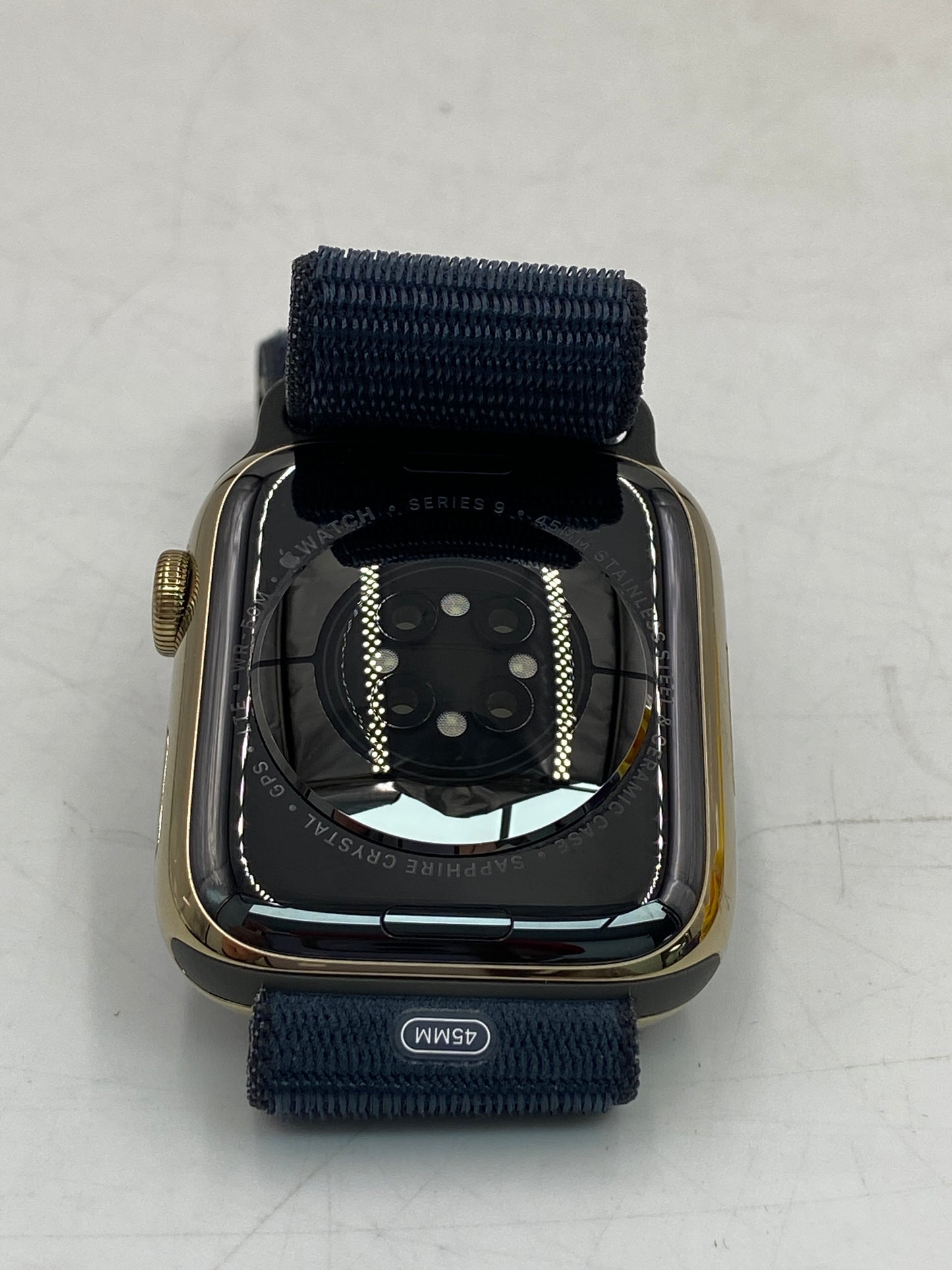 Unlocked Apple Watch Series 9 45MM Gold Aluminum Midnight Sport Loop