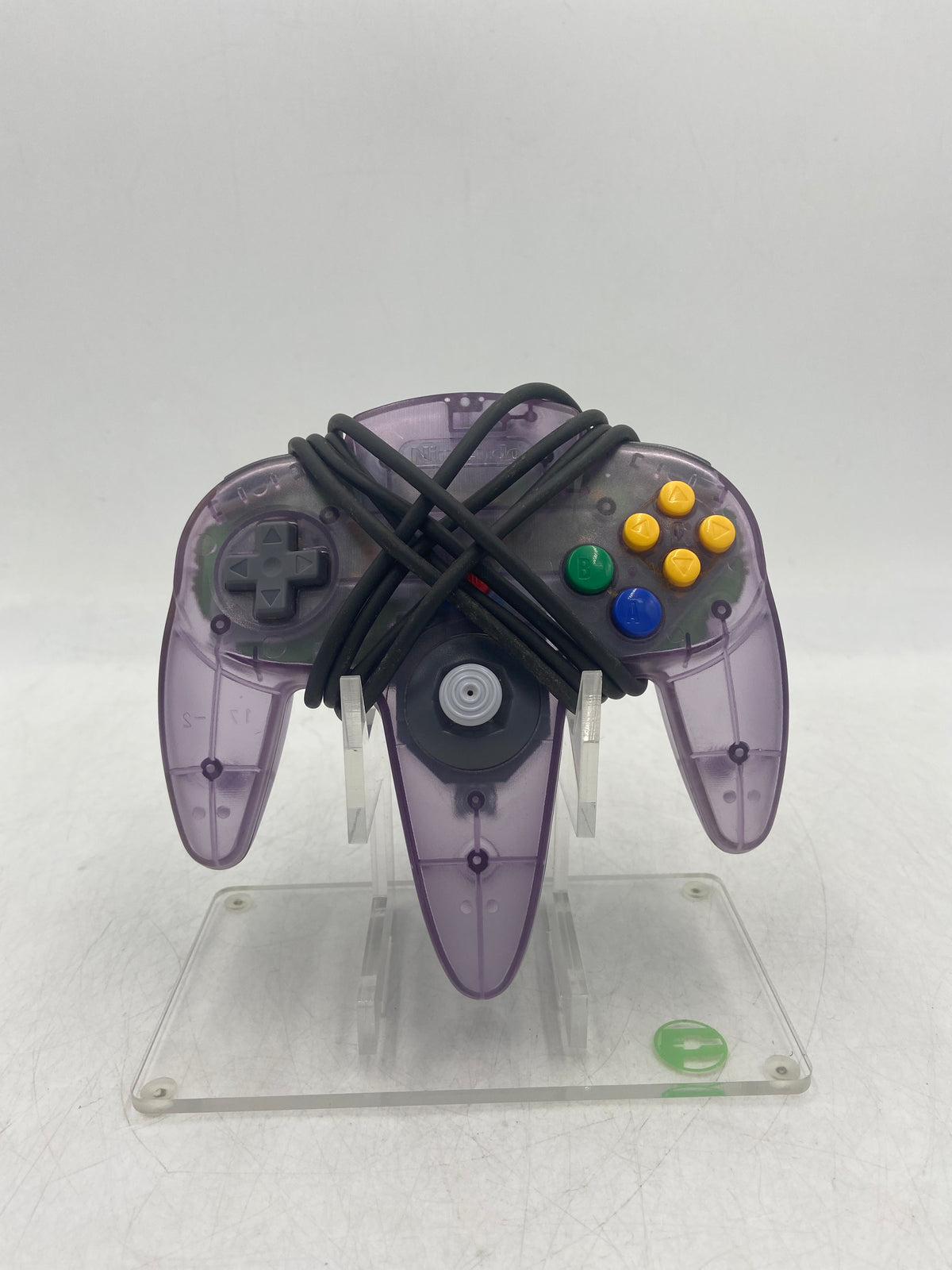 Nintendo N64 Console Gaming System NUS-001 Smoke/Clear Black With 2 Controllers and Wires