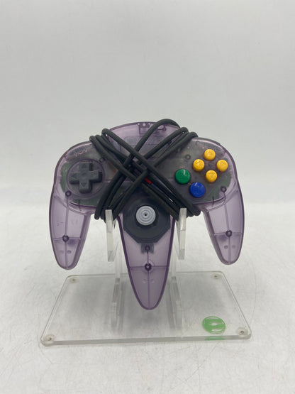 Nintendo N64 Console Gaming System NUS-001 Smoke/Clear Black With 2 Controllers and Wires