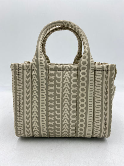 New Marc Jacobs The Tote Bag - Monogram Women's Grey / Khaki Lamb Leather Small Tote Bag Women's Small Tote Bag