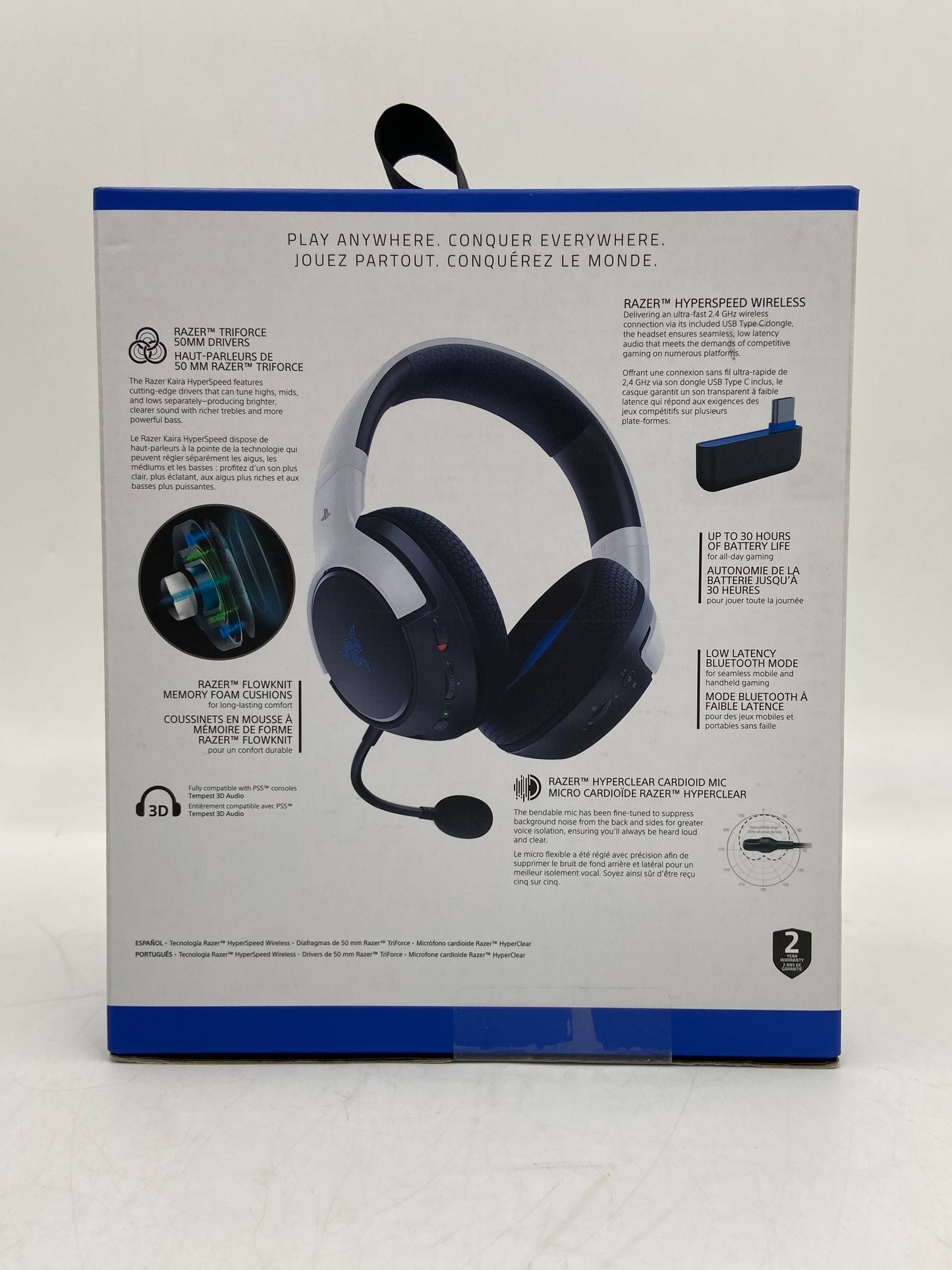 New Razer Kaira Hyperspeed PS5/PC Wireless Multiplatform Gaming Headset RZ04-03