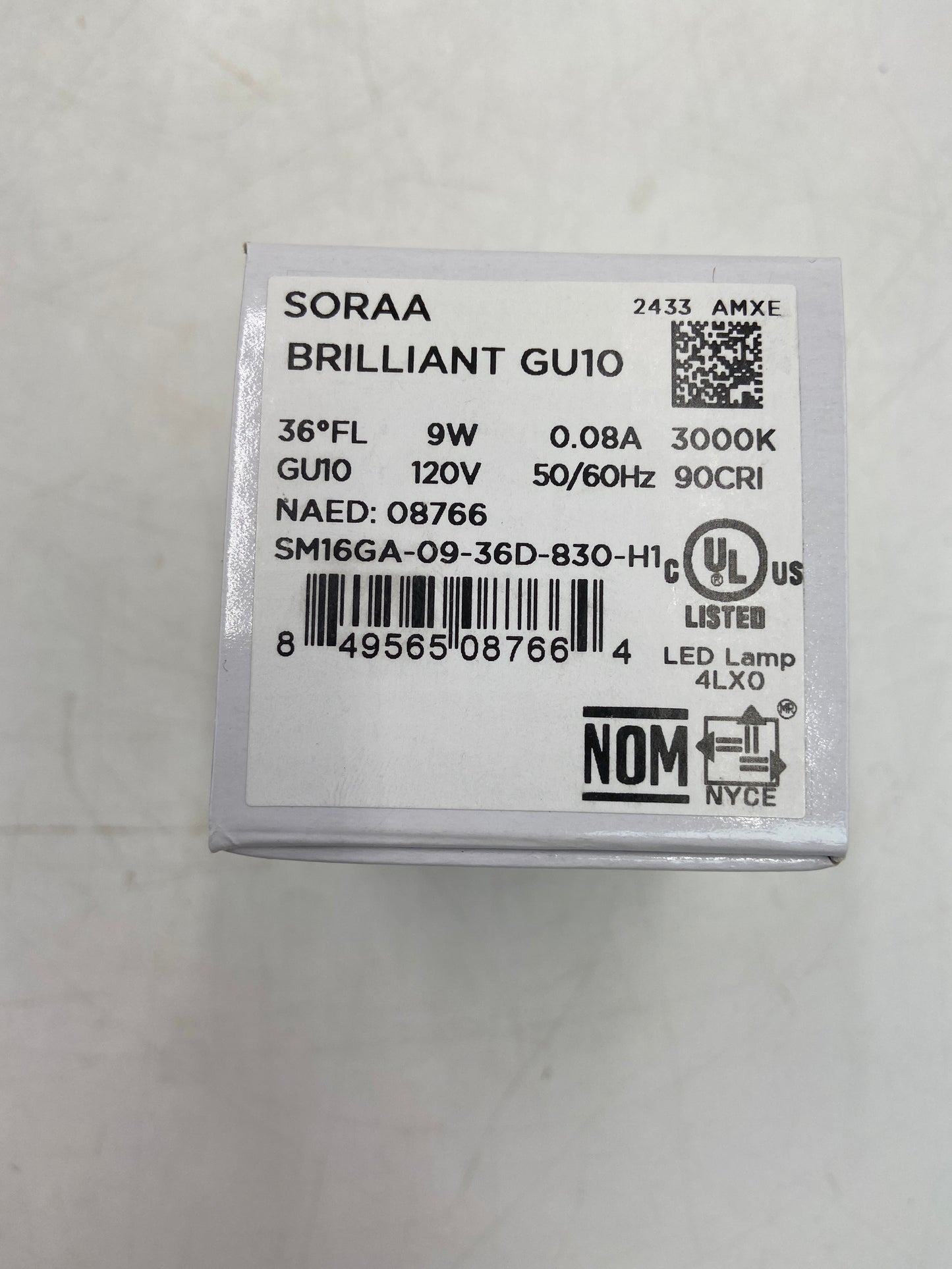 New SORAA 10 Pack Brilliant HL LED MR16-GU10 9W 120V High Lumen Light SM16GA-09-36D-830-H1