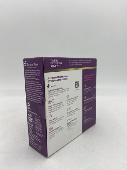 New Universal Security Instruments 3-in-1 Combo Smoke, Fire, & Carbon Monoxide