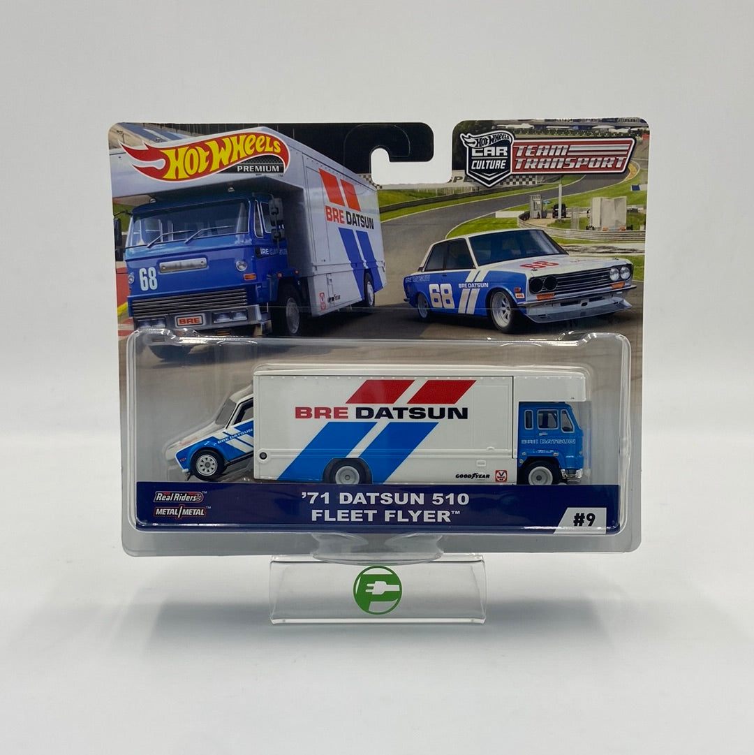 New Hot Wheels Team Transport "71 Datsun 510 Fleet Flyer #9