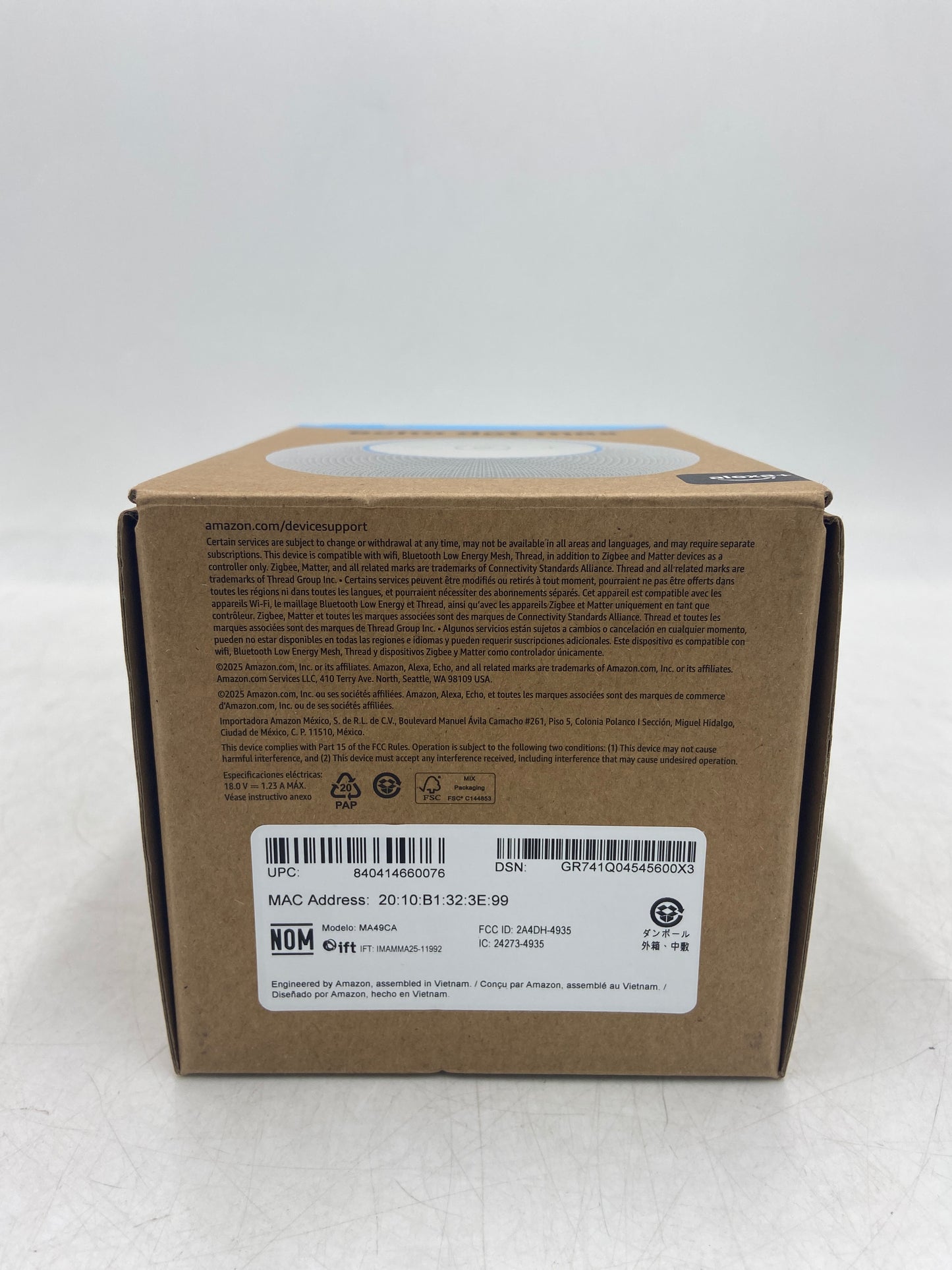 New Amazon Echo Dot Max Smart Speaker MA49CA White