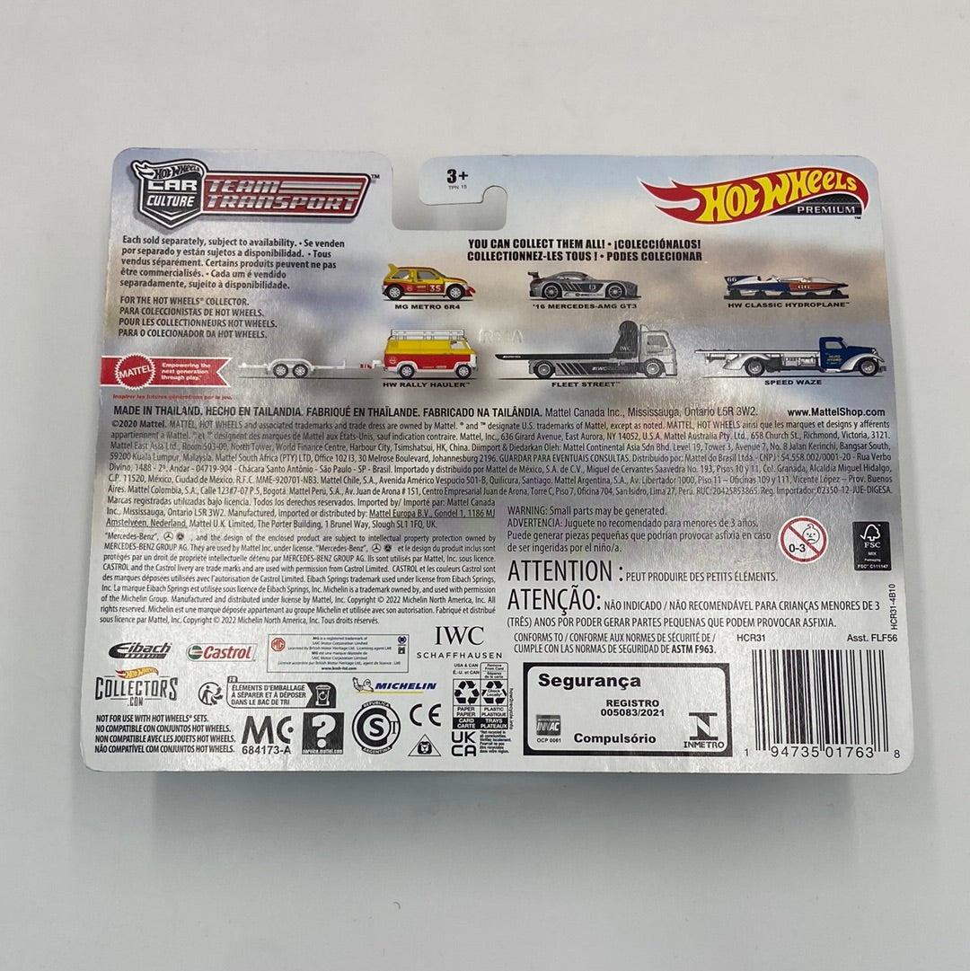 New Hot Wheels Team Transport MG Metro AMG GT3 Hydroplane Set 3/3 #47 #48 #49