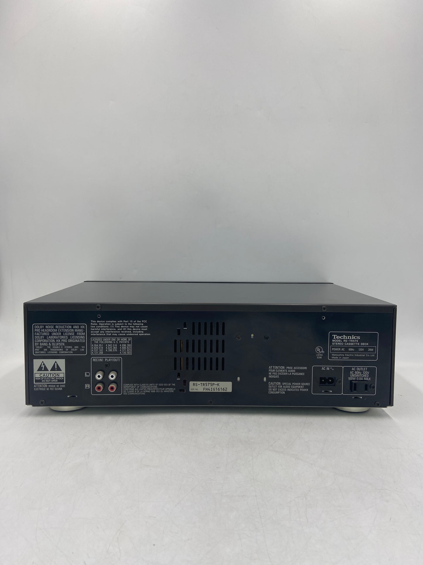 TECHNICS Stereo Double   Cassette Deck RS-TR575 Japan ZH0TB03 50