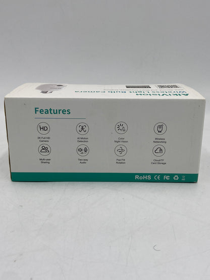 New AlkiVision Wireless Lightbulb Camera Home Security Camera AI ANALYSIS