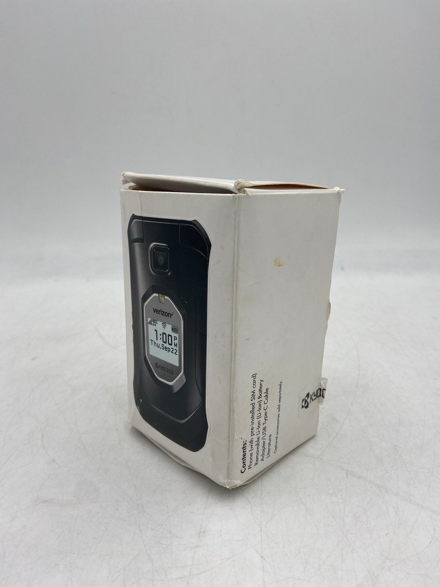 New Open Box Unlocked Kyocera DuraXV Extreme+ Ultra-Rugged Flip Phone KY0E4811