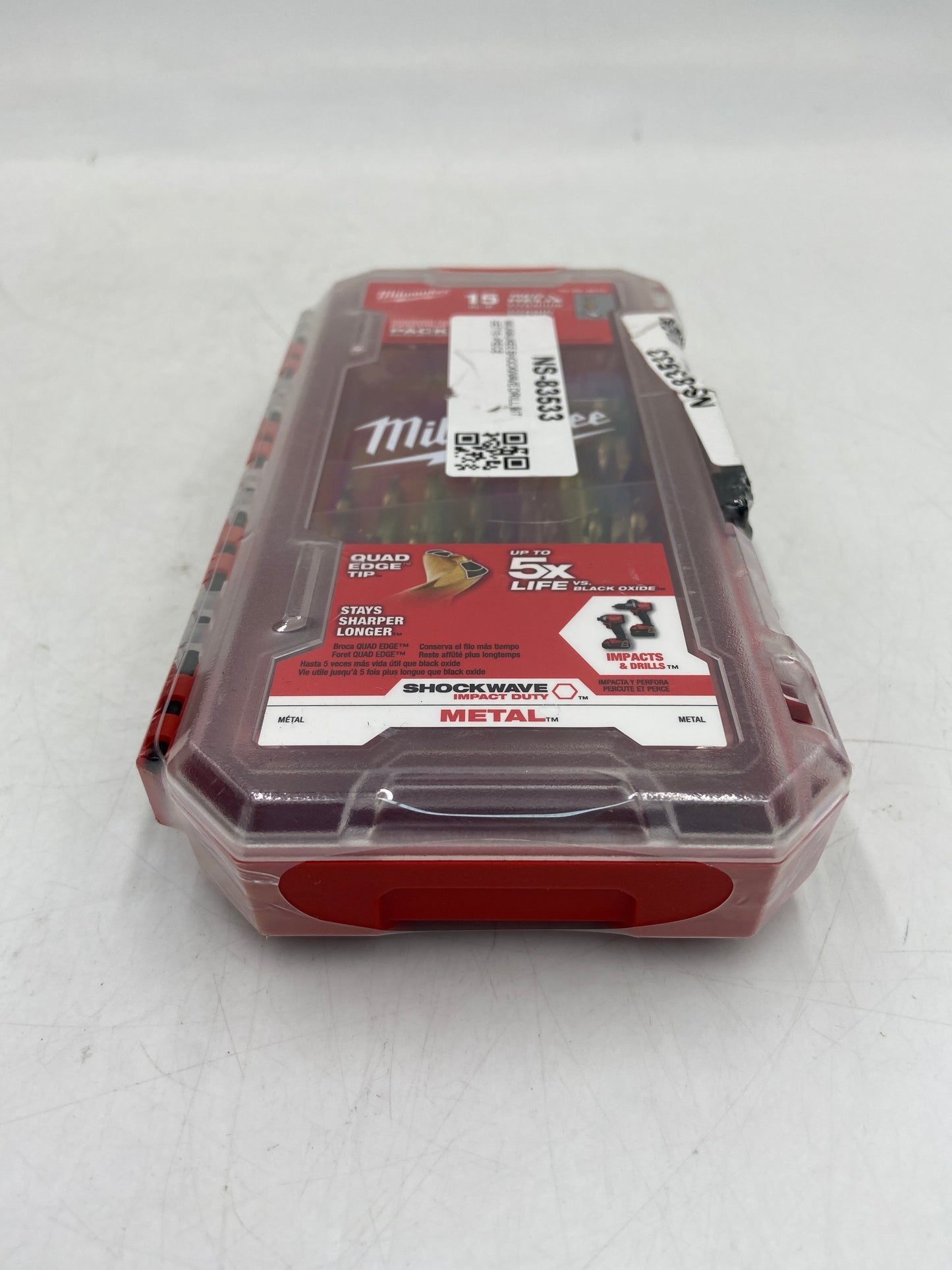 New Milwaukee 48-89-4670 15 Pc. Hex Drill Bits with QUAD EDGE Tip
