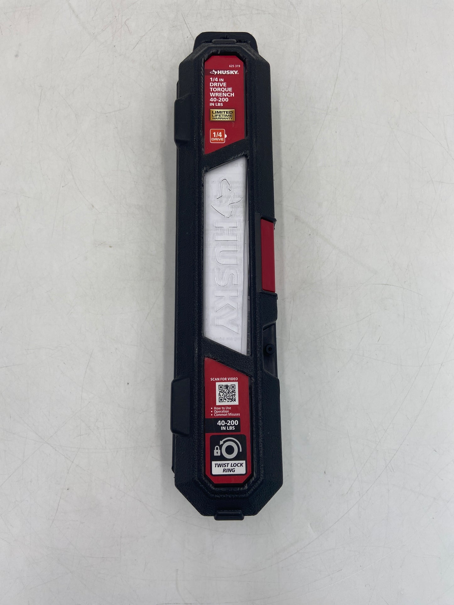 New Husky 1/4 inch Drive Torque Wrench 40-200 LBS 625319