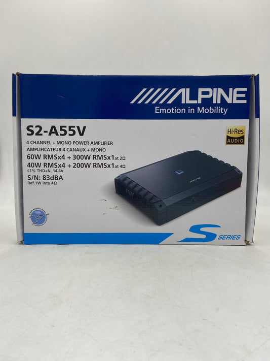 New Alpine S2-A55V 4-Channel + Mono Power Audio Amplifier 83DBA