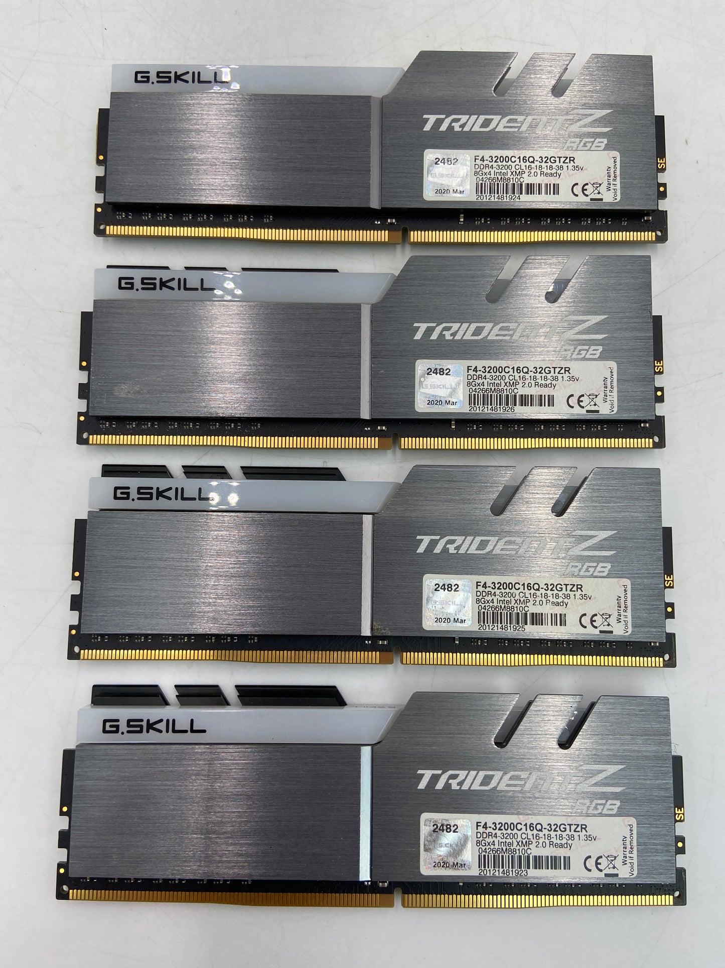 G.Skill Trident Z RGB 128GB (4x32GB) DDR4 Computer RAM F4-3200C16Q-32GTZR