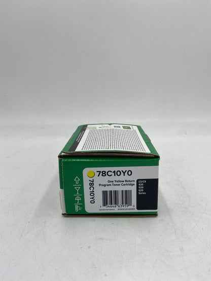 New Lexmark 78c10y0 Yellow Toner Cartridge