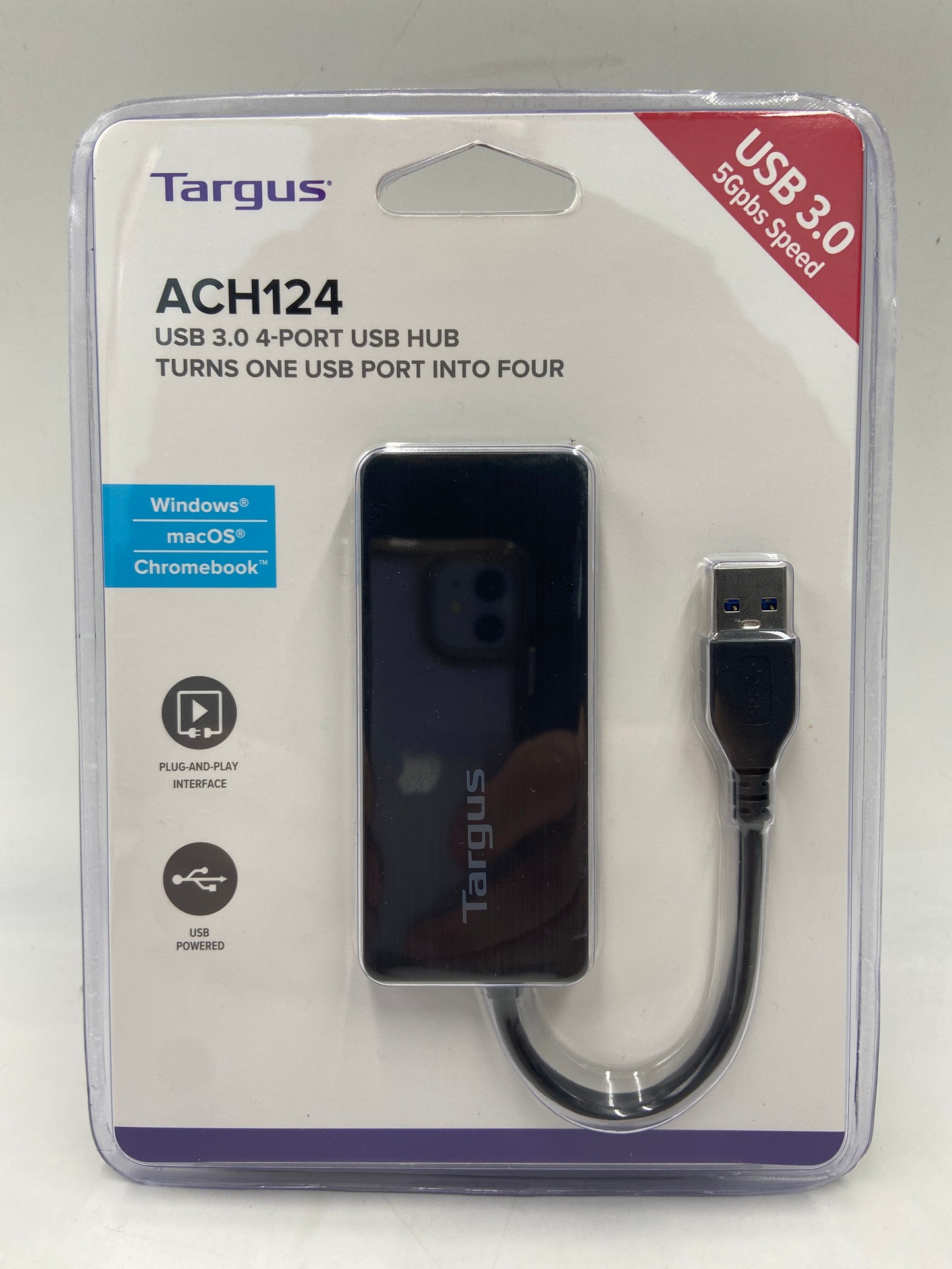 New TARGUS ACH 124 USB 3.0 4-PORT USB HUB