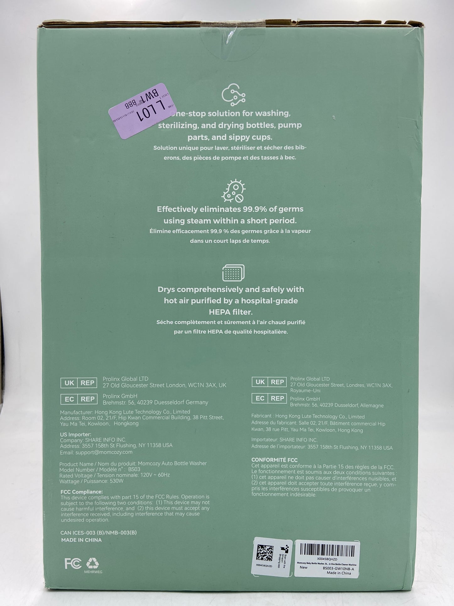 New Momcozy Auto Bottle Washer Baby Bottle Washer BS03