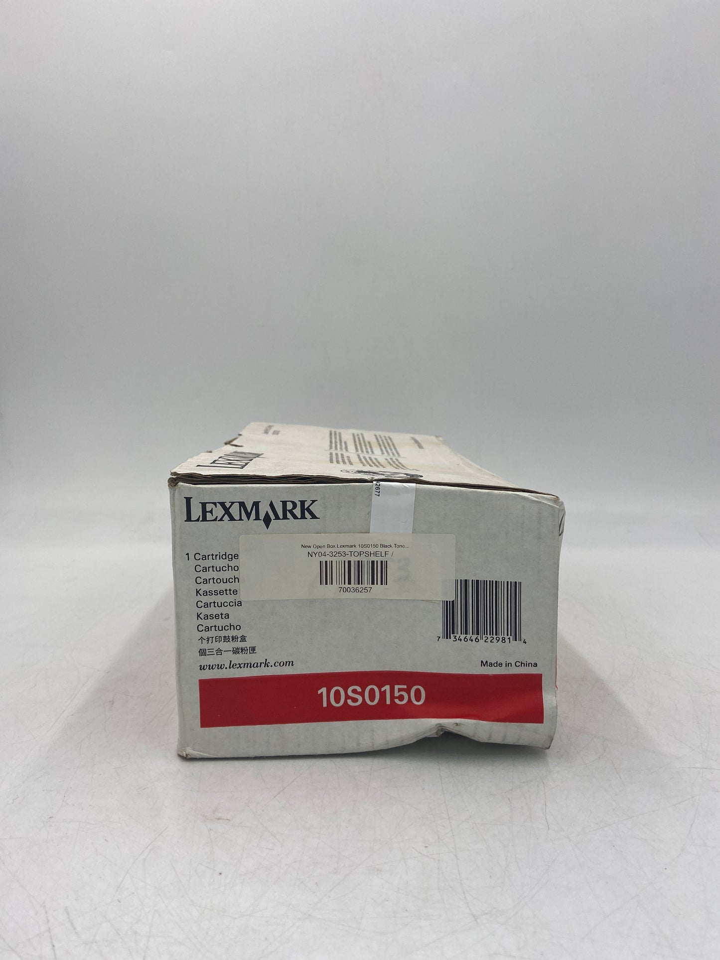New Open Box Water Damaged Box Lexmark E210 Black Toner Print Cartridge 10S0150