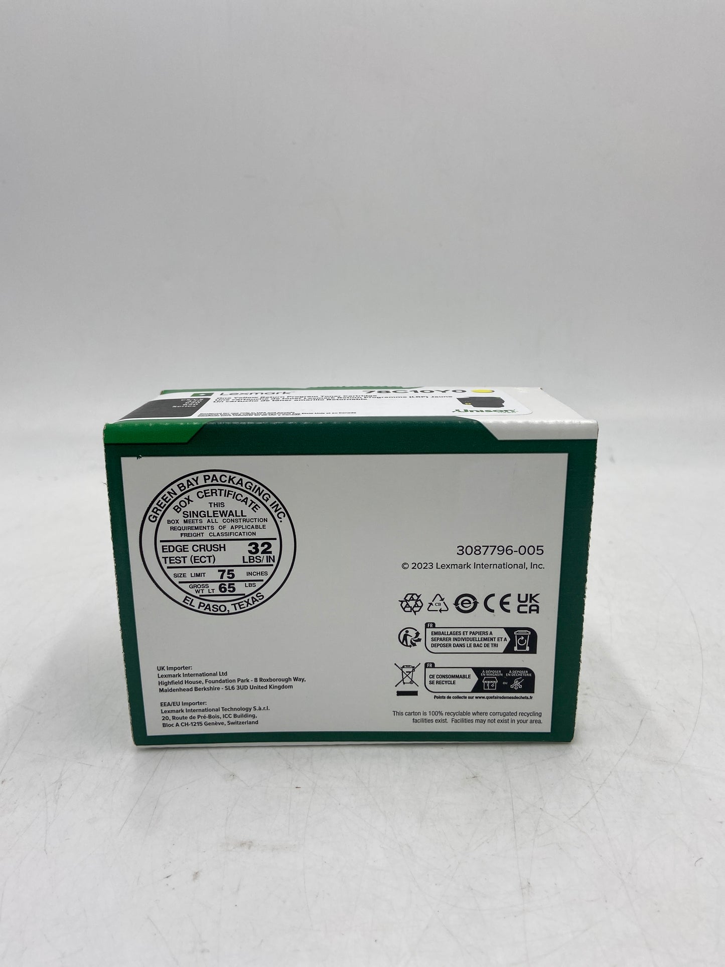 New Lexmark 78c10y0 Yellow Toner Cartridge