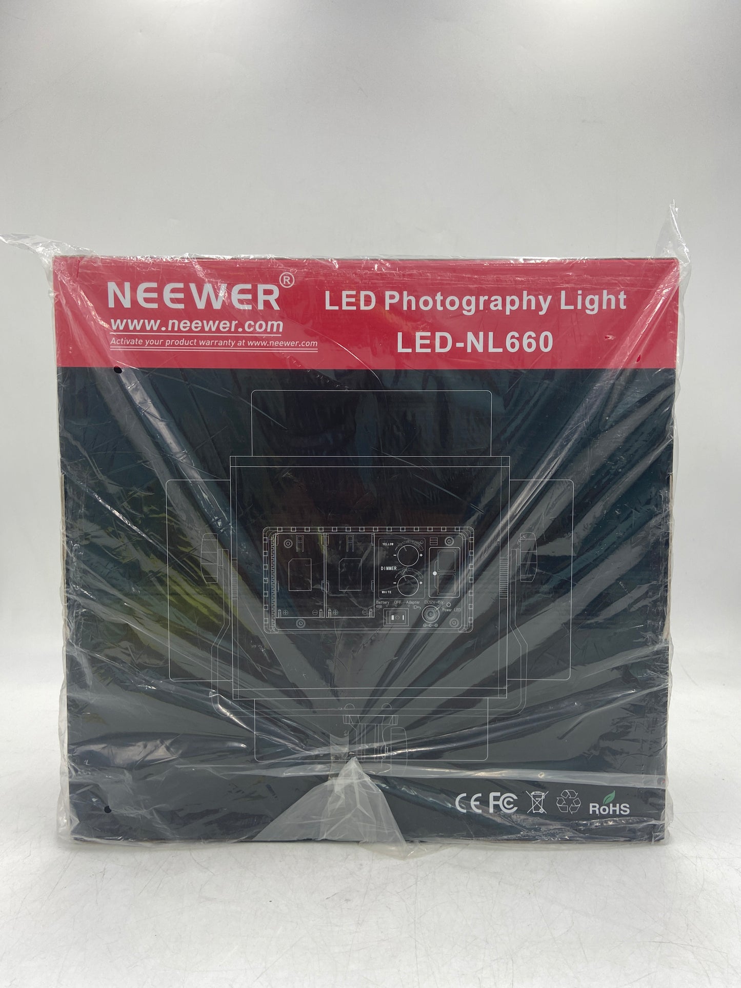 New Neewer BI-Color 660 Black/Gold LED Light with Barndoor 40W 3300 Lux/1m LED Photography Light LED-NL660