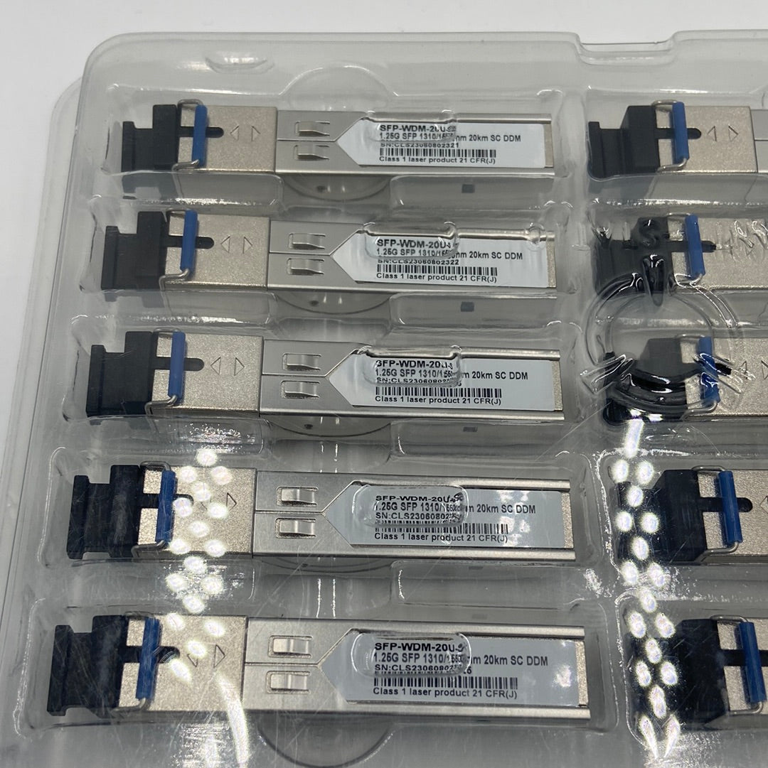 New 10 Switch Modules 20km 1.25G 1310/1550nm SFP WDM Modules SFP-WDM-20U-S