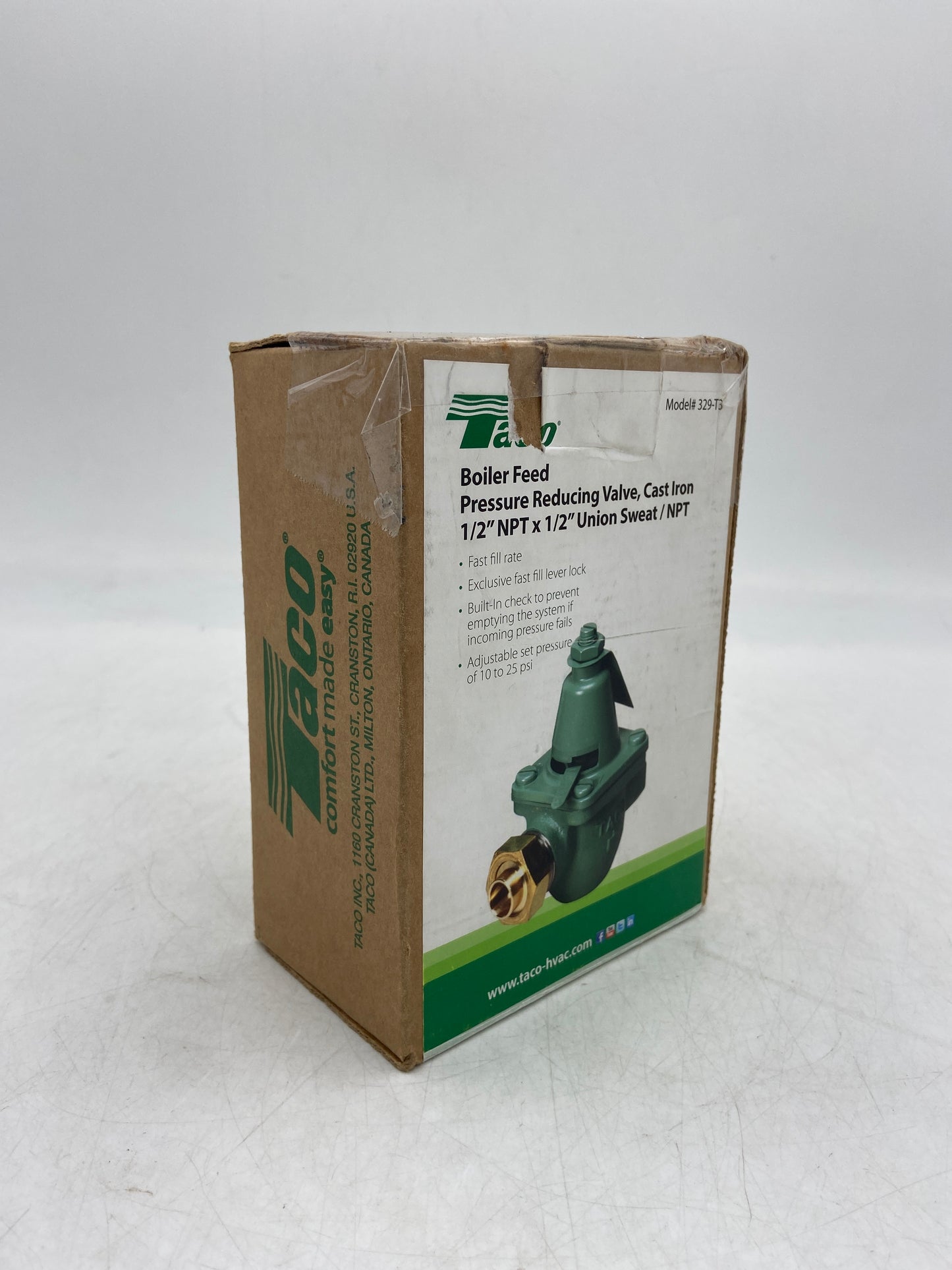 New Open Box Taco Boiler Feed 1/2" NPT x 1/2" Union Sweat / NPT Cast Iron Pressure