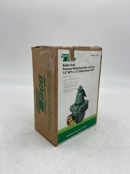 New Open Box Taco Boiler Feed 1/2" NPT x 1/2" Union Sweat / NPT Cast Iron Pressure