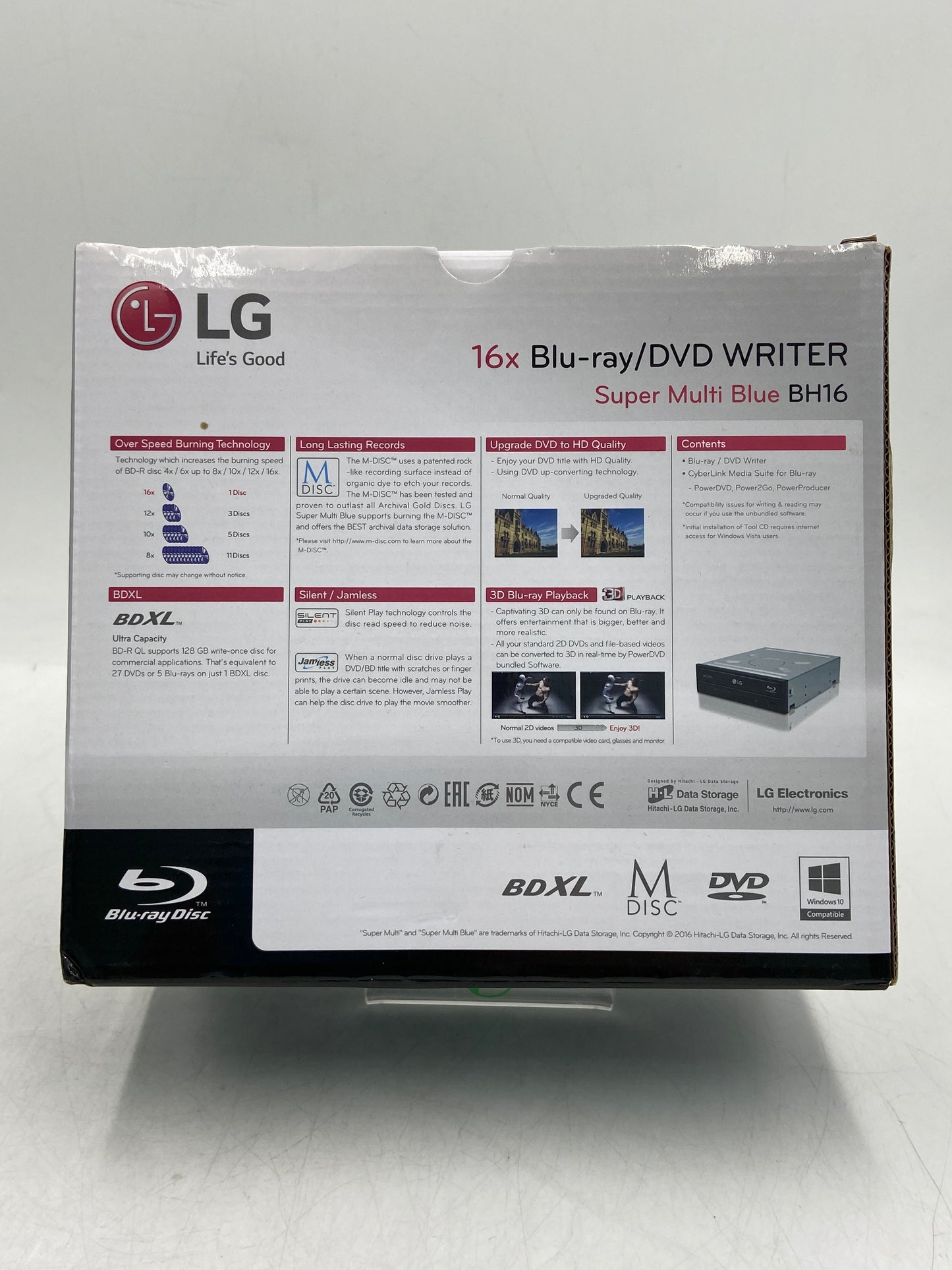 New LG Super Multi Blue bh16 16x Blu-ray / DVD Writer MAY66014517