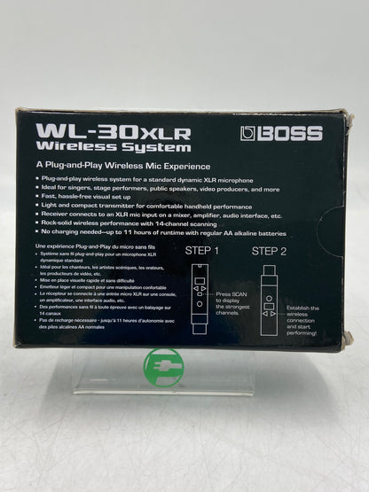 New Boss WL-30XLR Wireless Microphone System WL-30XLR