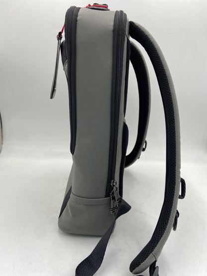 New Tumi Alpha Bravo Ballistic Nylon & Leather Davis Backpack Grey 153444-T003