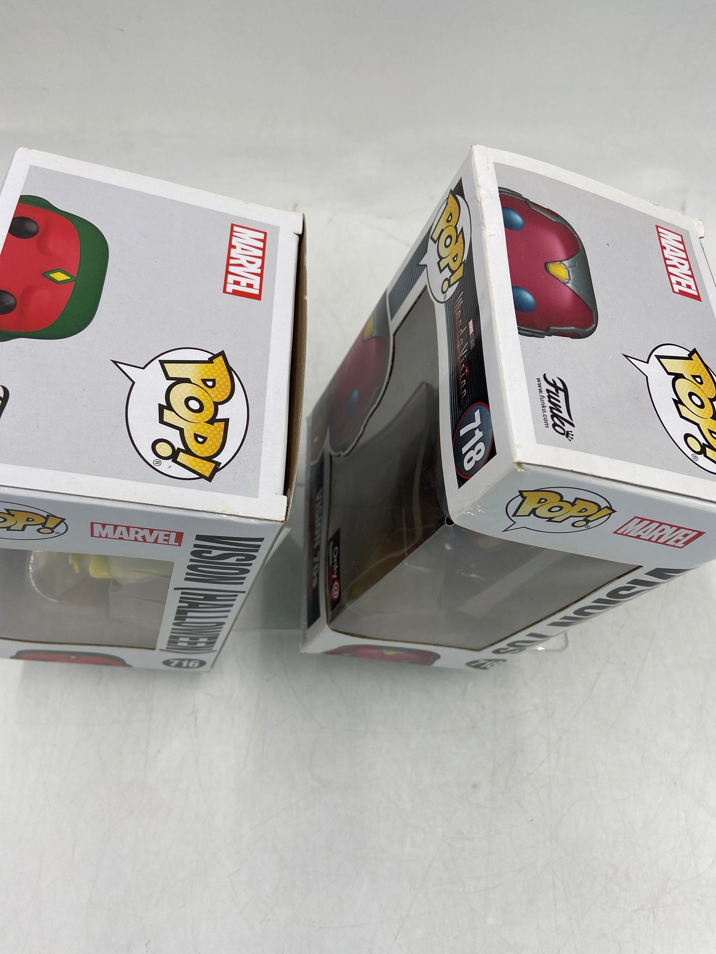 New Funko POP! Lot of 2 - Marvel Vision (Halloween) & Vision 70's Vinyl Action Figure 716718