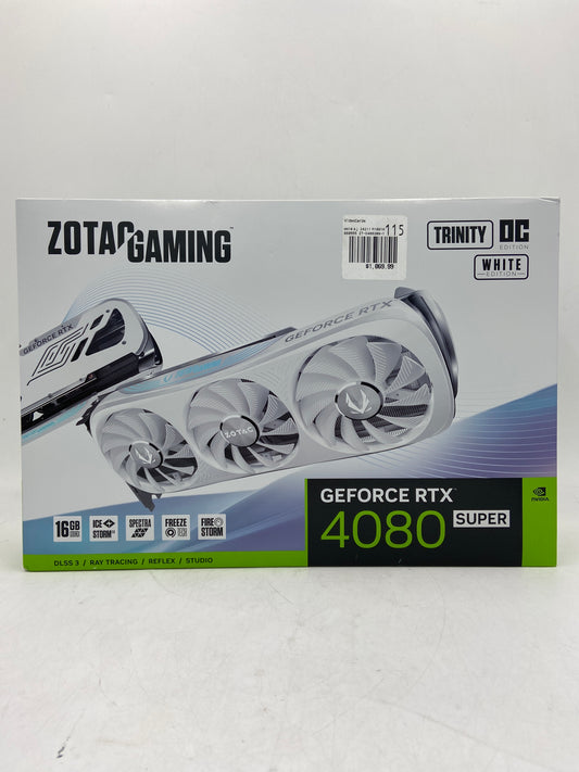 New Open Box Geforce RTX Zotac Gaming 4080 Super White Edition Graphics Card GPU 16GB