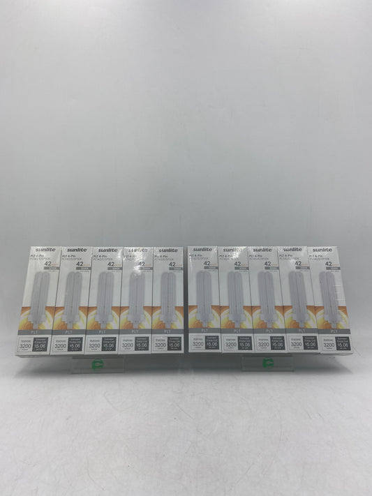 New sunlite PLT 4 Pin PLT42/E/SP50K 42 WATT Compact Fluorescent Light Bulbs 60576 10 PACK
