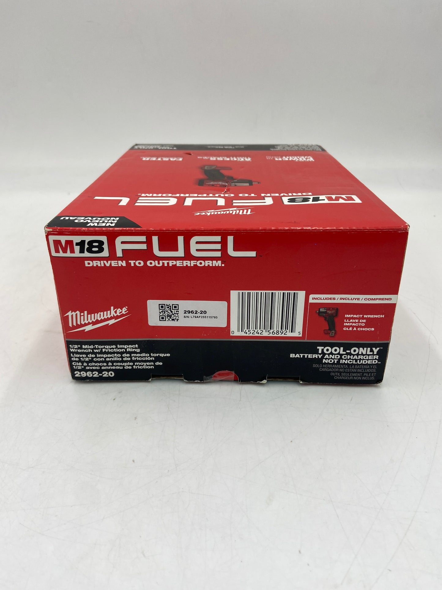 New Milwaukee 2962-20 M18 18V 1/2" Impact Wrench