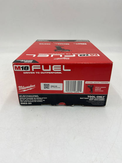 New Milwaukee 2962-20 M18 18V 1/2" Impact Wrench