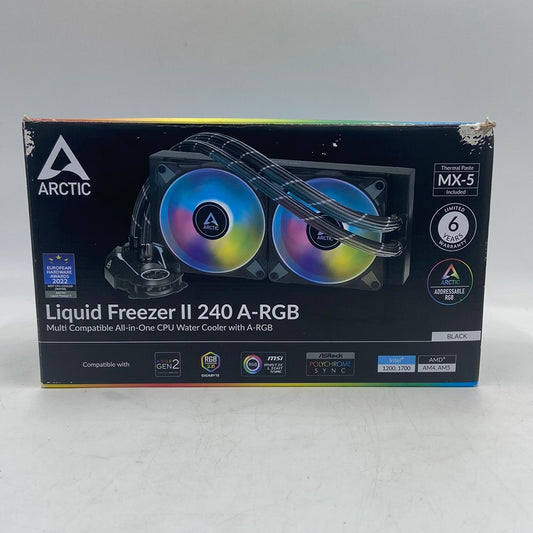 New Open Box ARCTIC Liquid Freezer II 240 A-RGB Intel AMD AIO CPU Water Cooler PC Computer