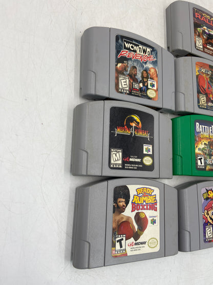 Broken Nintendo LOT OF 10 Nintendo 64 Games Mixed Cartridge Lot DAMAGED