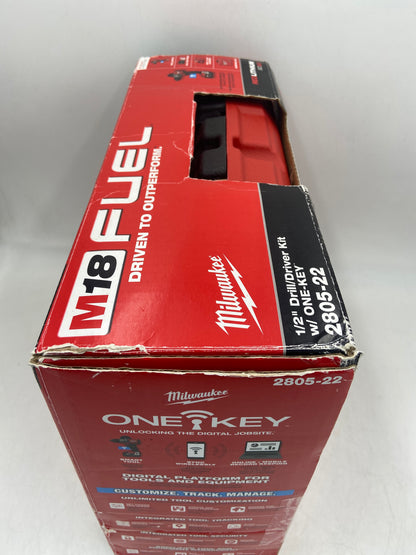 New Milwaukee 2805-22 M18 18V 1/2" Drill Driver Tool Kit, with ONE Key