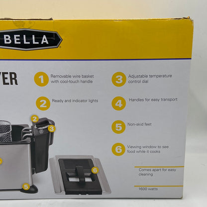 New Bella 13401 3.5L Stainless Steel Deep Fryer