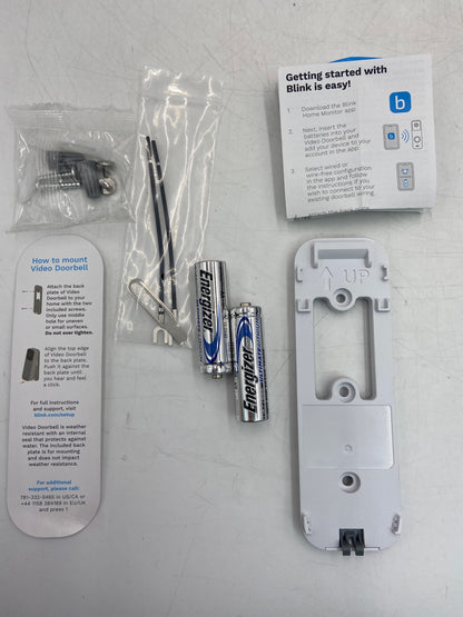 Blink Video Doorbell White Home Surveillance Camera BDM00200UW