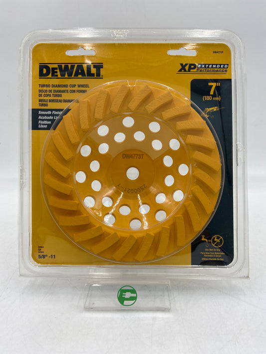 New DeWalt XP Turbo Diamond Cup Wheel 7" Smooth Finish Grinding Wheel DW4773T