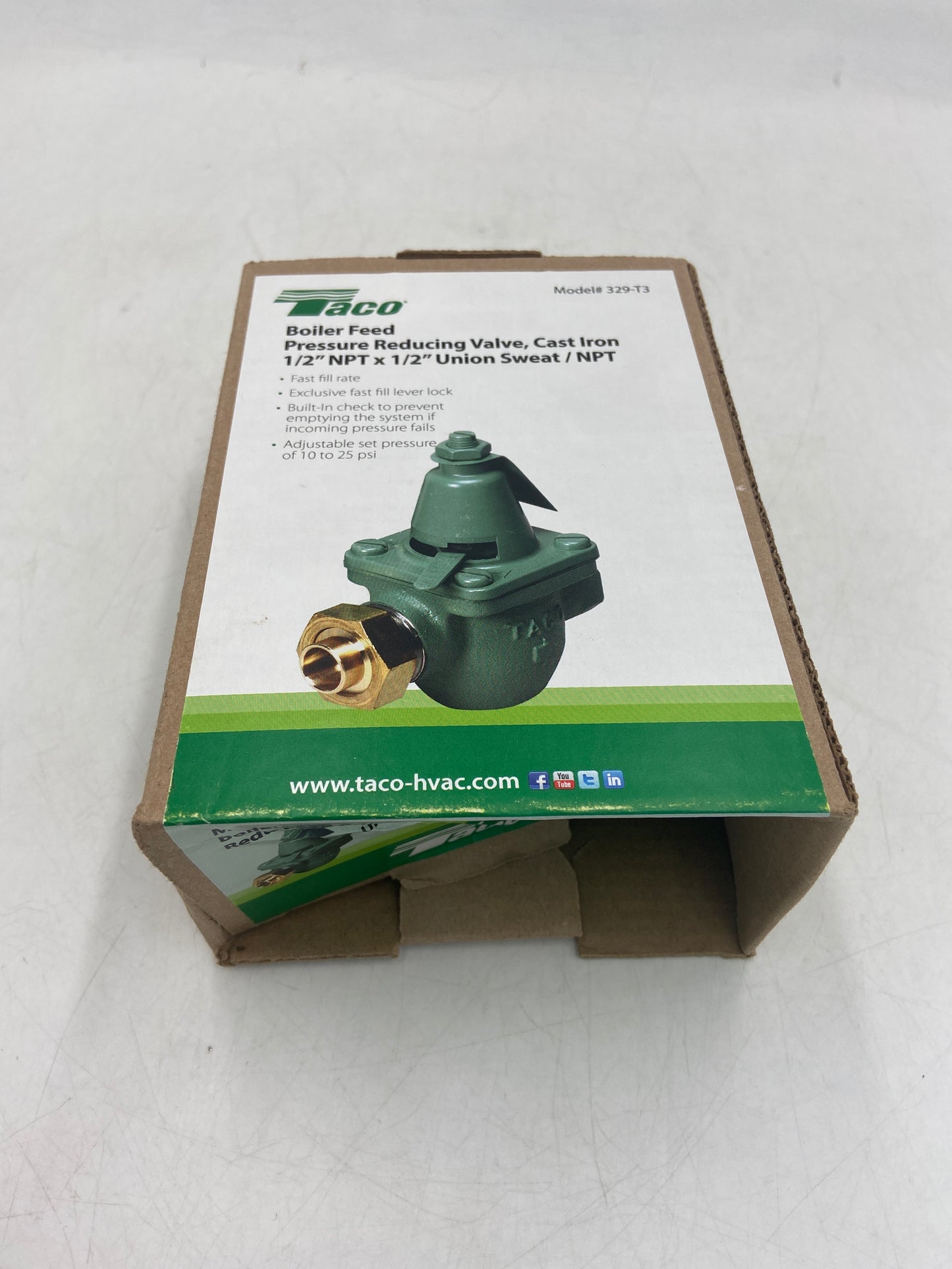 New Taco Boiler Feed 1/2" NPT x 1/2" Union Sweat / NPT Cast Iron Pressure 