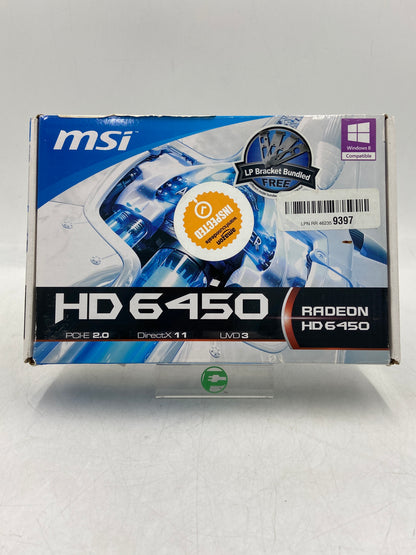 MSI Radeon HD 6450 PCl-E 2.0 GDDR3 Graphics Card G57-V1XXXXS-Y47