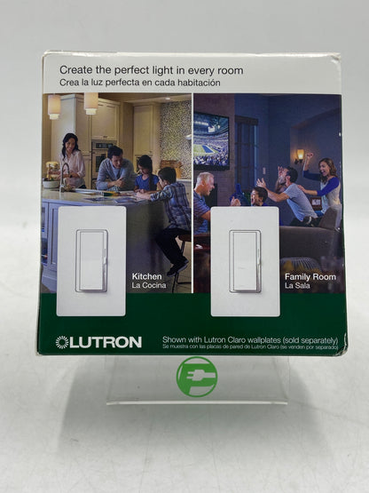 New Lutron LED + Dimmer 2 Pack Single Pole/3-Way Light Dimmer DVCL-153P-WH-2
