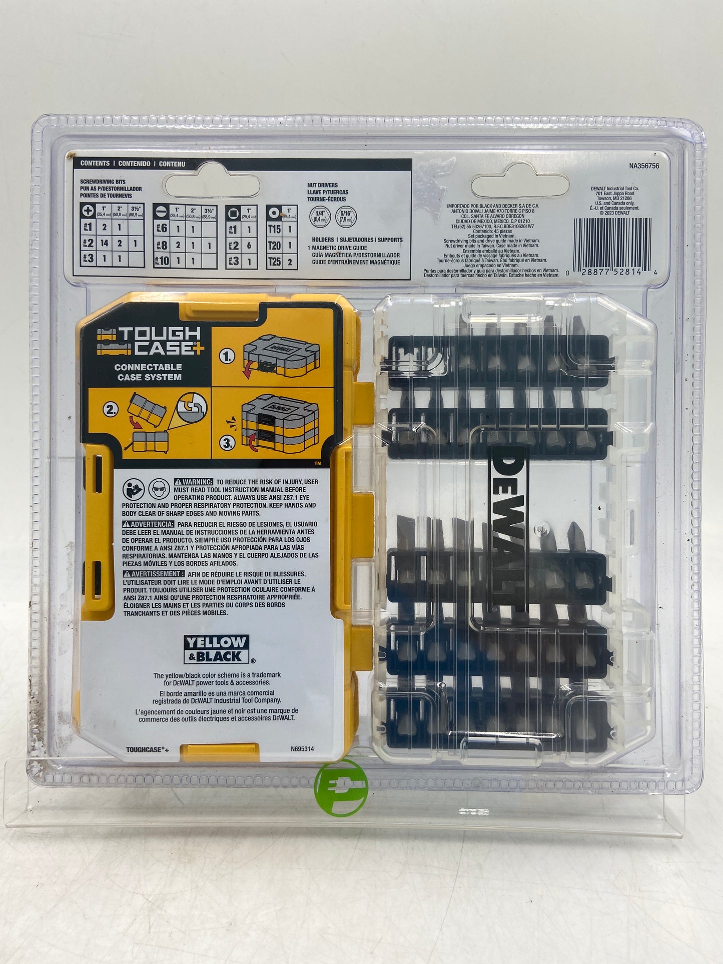 New DeWalt DW2166 45 PC. Screwdriving Bit Set