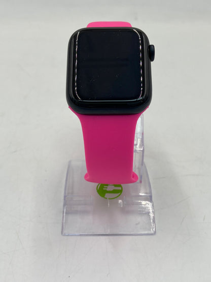 Factory Unlocked Apple Watch SE 2nd Gen 44MM Black Aluminum Pink Sport BandA2727